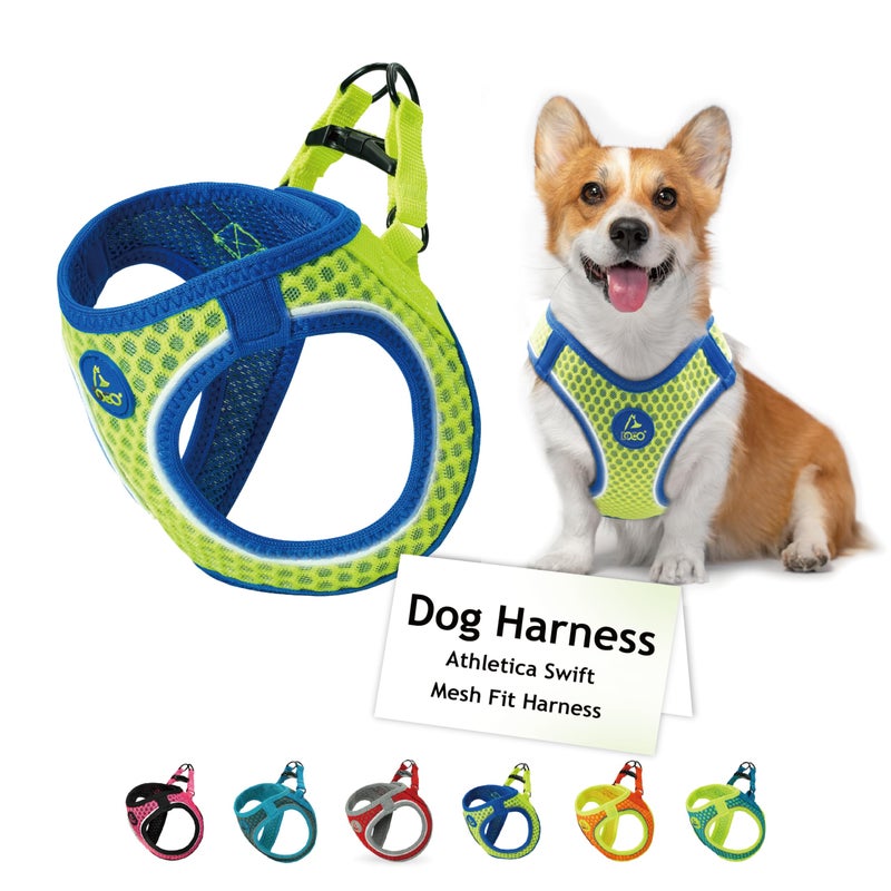 DOCO Dog Harness for Large Sized Dog - Athletica Adjustable, No Pull, No Choke, Puppy Vest Lightweight Air Mesh, Reflective, Puppy Essentials - Lime, X-Large (Chest 20.5"-22", Weight 20-25 lbs) - Image 1
